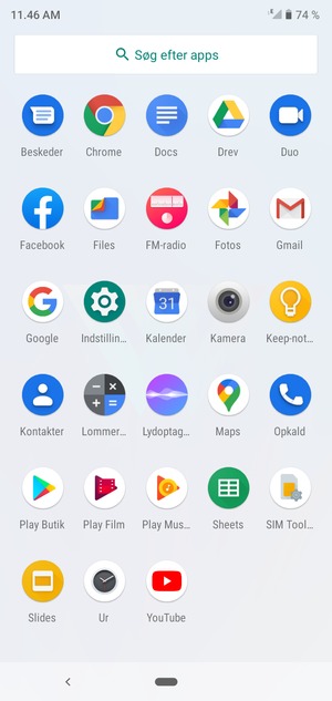 Scroll til og vælg Indstillinger