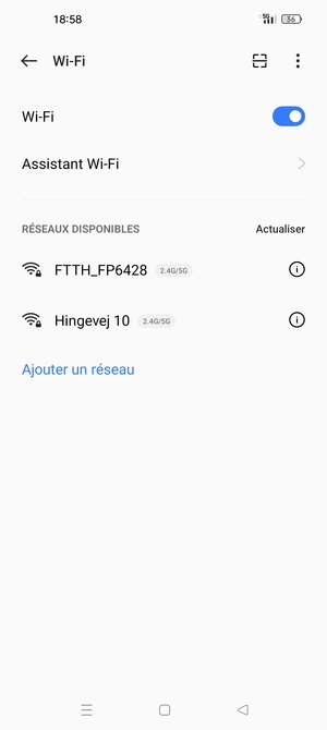 Sélectionnez le réseau sans fil auquel vous souhaitez vous connecter