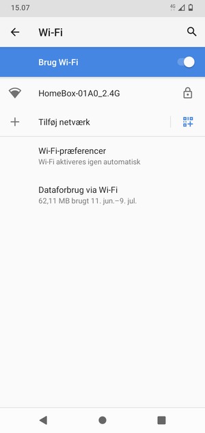 Vælg det trådløse netværk, du ønsker at oprette forbindelse til