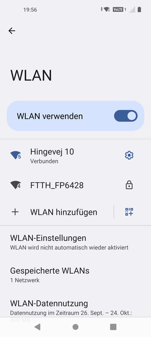 Sie sind nun mit dem WLAN-Netzwerk verbunden