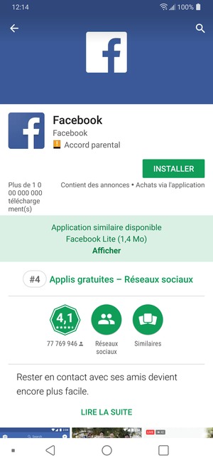 Sélectionnez INSTALLER
