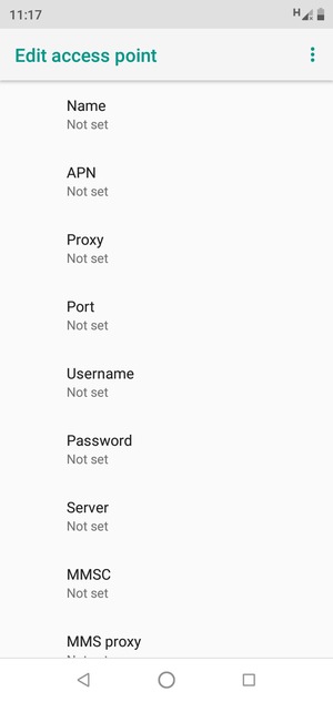 Enter Internet information