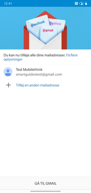 Vælg GÅ TIL GMAIL