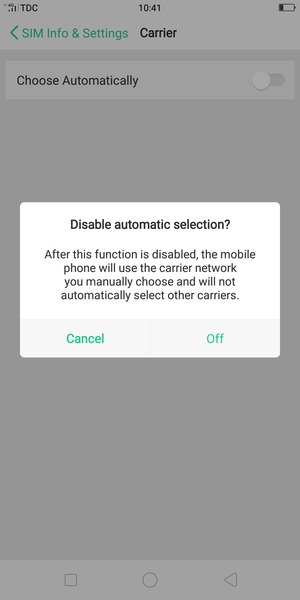 Select your preferred option
