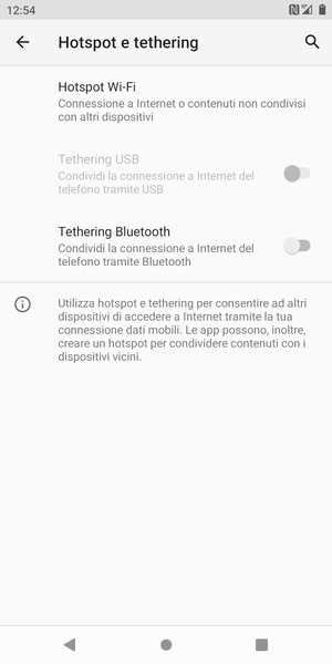 Seleziona Hotspot Wi-Fi