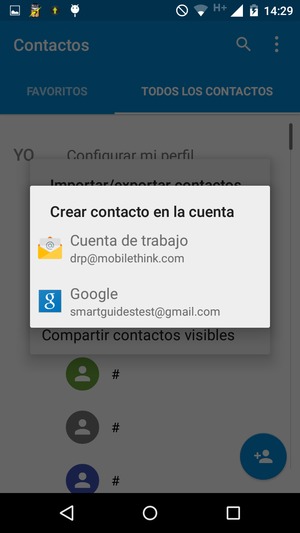 Seleccione su cuenta Google