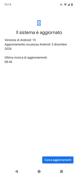 Se il tuo telefono è aggiornato, vedrai la seguente schermata