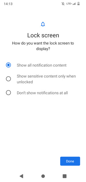 Select your preferred option and select Done