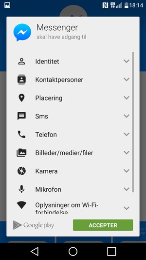 Vælg ACCEPTER