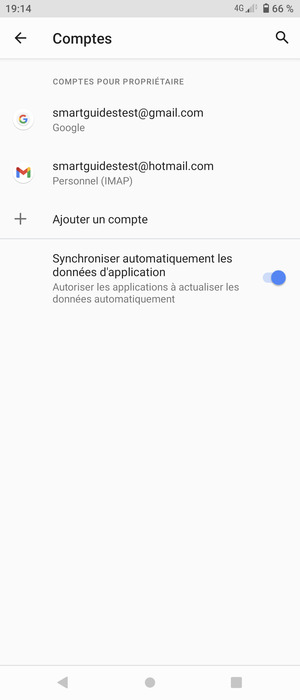 Sélectionnez votre compte Google