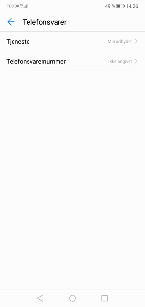 Vælg Telefonsvarernummer