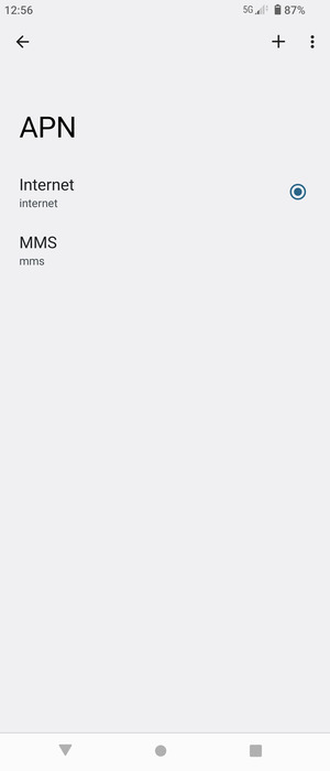 Seleziona il tasto Menu