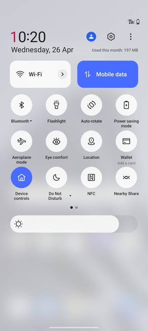 Adjust brightness to the required level