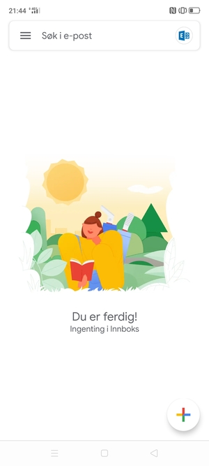 Kontoen er klar til bruk