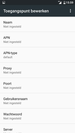 Voer internetgegevens in