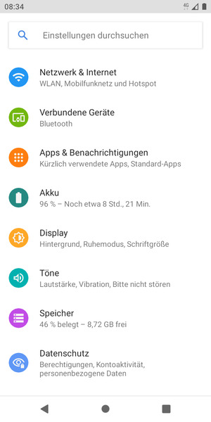 Wählen Sie Netzwerk & Internet