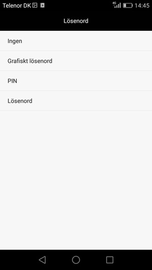Välj Grafiskt lösenord