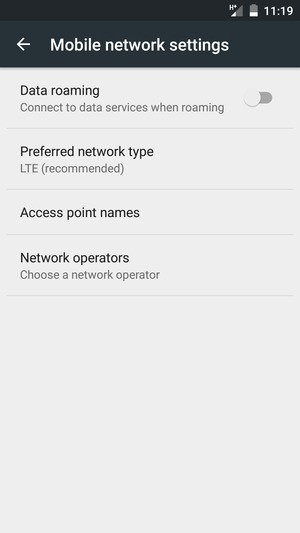 Select Access point names