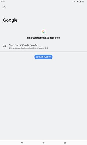 Seleccione Sincronización de cuenta