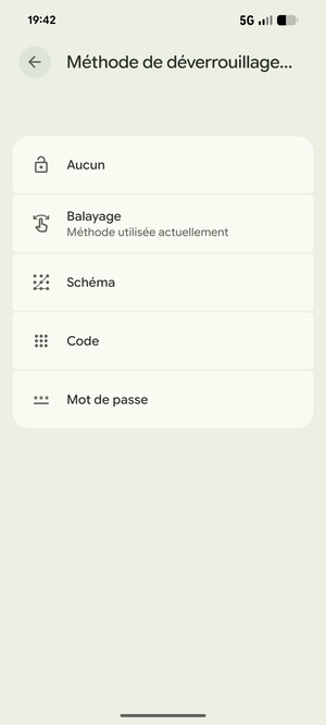 Sélectionnez Schéma