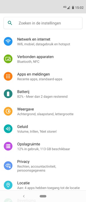 Selecteer Netwerk en internet