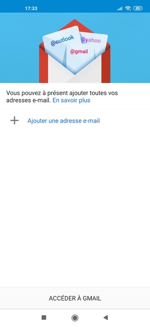 Sélectionnez Ajouter une adresse e-mail