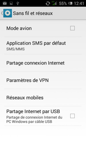 Sélectionnez Réseaux mobiles