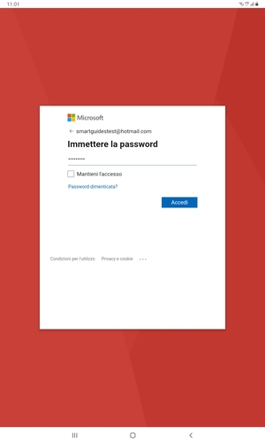Inserisci la tua password e seleziona Accedi