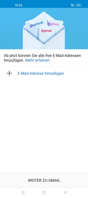 Wählen Sie E-Mail-Adresse hinzufügen
