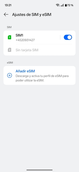 Seleccione Añadir eSIM