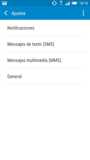 Seleccione Mensajes de texto (SMS)