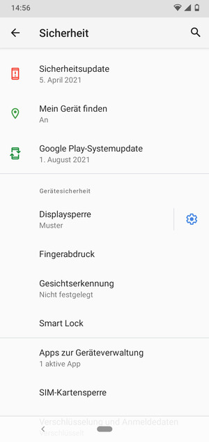 Wählen Sie SIM-Kartensperre