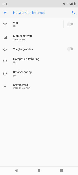 Selecteer Hotspot en tethering