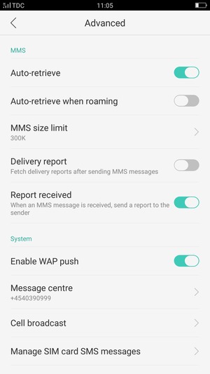 Select Message centre