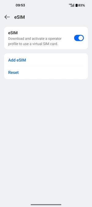 Select Add eSIM