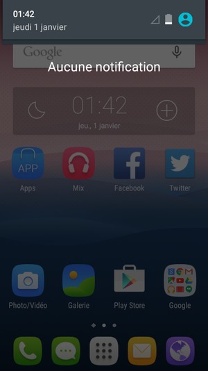 Déroulez le menu du haut