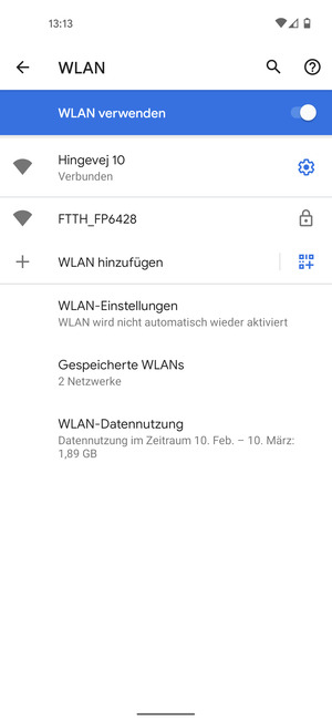 Sie sind nun mit dem WLAN-Netzwerk verbunden