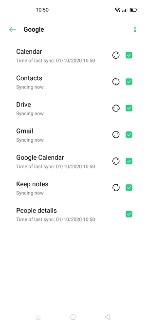 Your information will be synchronised