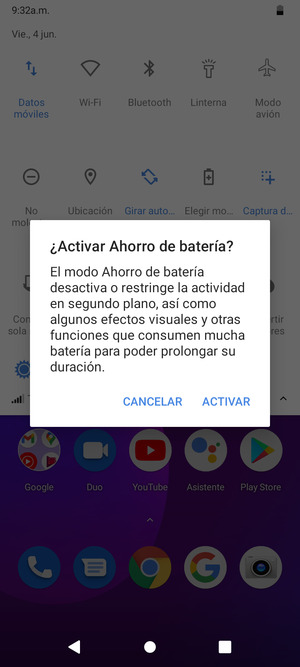 Seleccione ACTIVAR