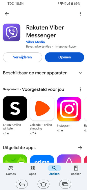 Selecteer Openen