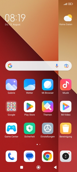 Wählen Sie Google