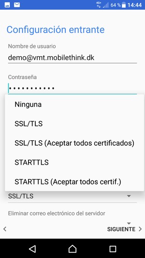 Seleccione Ninguna y SIGUIENTE