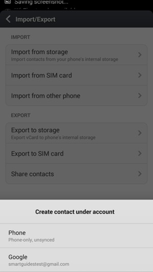 Select your Google account