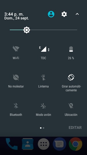 Ajuste el brillo al nivel requerido