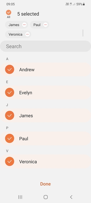 Select Done