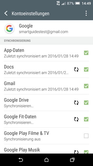 Ihre Daten werden synchronisiert