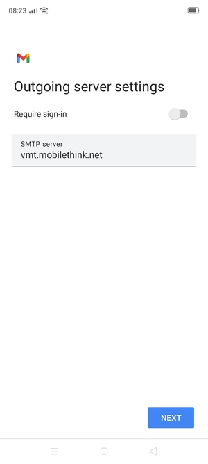 Turn off Require sign-in and select NEXT