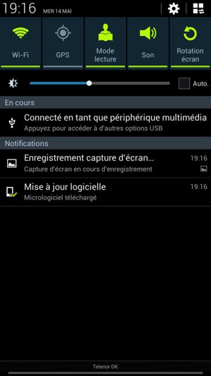 Sélectionnez Son pour passer en mode vibreur