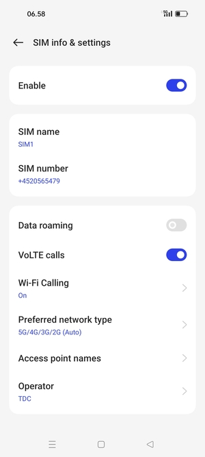 Select Access point names