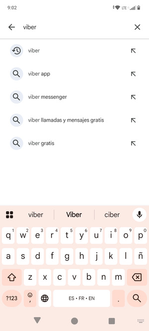 Introduzca el nombre de la aplicación y seleccione Buscar